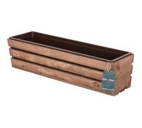 Jardiniere Extérieur - KOTARBAU® - Bois - 60x18x15cm - Brown - Rectangulaire - avec Insert Plastique