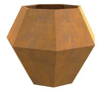 vidaXL Bac à plantes 2 pcs Rouillé 100 x 100 x 80 cm Acier résistant aux intempéries