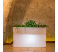 Jardinière Flowerpot en résine Rectangulaire - Flowerpot - 80X35 CM - Blanc - 40 Litres