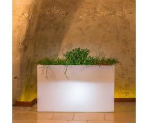 Jardinière Flowerpot en résine Rectangulaire - Flowerpot - 80X35 CM - Blanc - 40 Litres