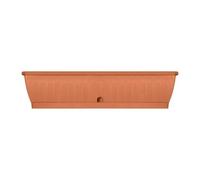 Garden ID – Jardinière Terraflor Terra 80 cm – Solide, réserve d'eau, 100% recyclable – Orange