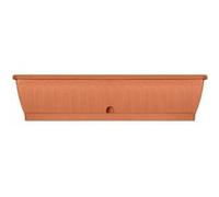 Garden ID – Jardinière Terraflor Terra 80 cm – Solide, réserve d'eau, 100% recyclable – Orange