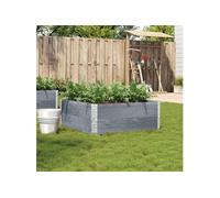 vidaXL Jardinière Gris 100x100 cm Pin massif