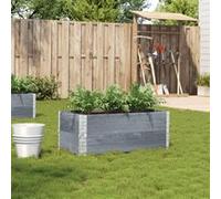 Jardinière gris 100x50 cm bois massif de pin G
