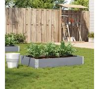 Jardinière gris 120x80 cm bois massif de pin G