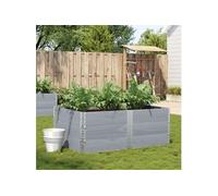 vidaXL Jardinière Gris 150x100 cm Pin massif