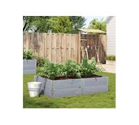 vidaXL Jardinière Gris 150x100 cm Pin massif