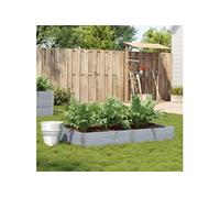 vidaXL Jardinière Gris 150x100 cm Pin massif
