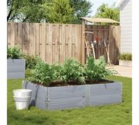Jardinière gris 150x100 cm bois de pin massif G