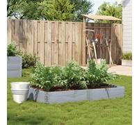 vidaXL Jardinière Gris 150x100 cm Pin massif