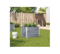 vidaXL Jardinière Gris 80x60 cm Pin massif