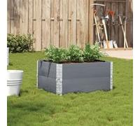 Jardinière gris 80x60 cm bois massif de pin G