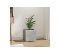 Vidaxl Jardinière Gris Béton 40x40x40 Cm Bois D'ingénierie