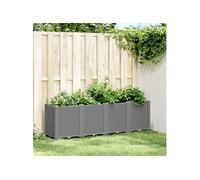 Jardinière gris clair 160x40x53 cm polypropylène367857