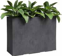 Jardinière Haute ARTEVASI Sydney, 80 cm, 50 L, Plastique Anthracite, 79.5x29.5x68 cm