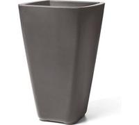 Step2 Bridgeview - Pot De Fleur Grand - Cèdre Foncé | 42,8 X 42,8 X 66 Cm - Jardinière Balcon Léger Et Facile À Déplacer - Plastique Rotomoulé