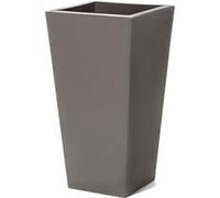 Step2 Tremont Pot De Fleur - Carré Et Grand - Cèdre Foncé - 38,1 X 38,1 X 71,1 Cm | Jardinière Balcon Léger Et Facile À Déplacer - Plastique Rotomoulé