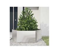 vidaXL Bac à plantes hexagonal 138x120x45 Acier inoxydable