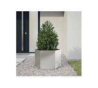 vidaXL Jardinière hexagonale 69x60x45 cm – Acier inoxydable