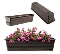 Jardinière KADAX en plastique, marron, 60 cm