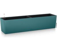 Jardinière LECHUZA Balconera Color 80, 79 x 19 x 19 cm, Kit Complet, Bleu Pétrole, 12 L