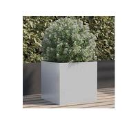 vidaXL Jardinière, Lit Surélevé, Bac à Fleurs, Pot de Plantes, Boîte à Fleurs Jardin Patio Terrasse, Argenté 42x40x39 cm 841557 Gris G