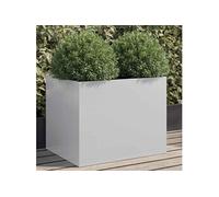 vidaXL Jardinière argentée en acier galvanisé 62x47x46 cm