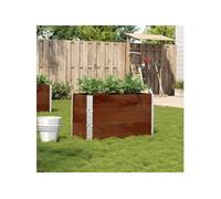 vidaXL Jardinière brune 100x50 cm pin massif