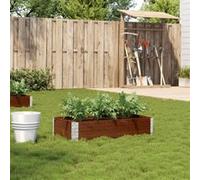 Jardinière marron 100x50 cm bois massif de pin G