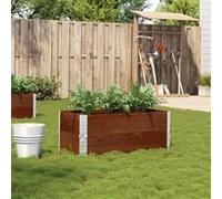 Jardinière marron 100x50 cm bois massif de pin G