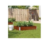 vidaXL Jardinière Marron 120x80 cm Bois Massif de pin