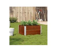 vidaXL Jardinière brune 80x60 cm pin massif