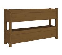 Jardinière Marron miel 112x25x66 cm Bois massif de pin