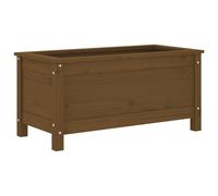 Jardinière marron miel 82,5x40x39 cm bois massif de pin