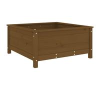 Jardinière marron miel 82,5x82,5x39 cm bois massif de pin