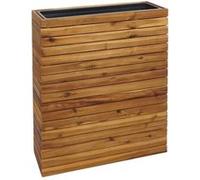 Jardinière MENDLER HWC-L21 carré 77x63x23cm Outdoor Acacia bois MVG-certifié brun G
