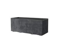 DEROMA Jardinière Muret Millennium R - 99 x h39 cm - Anthracite - A réserve d'eau - Roulettes