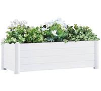 Jardinière moderne résistante aux intempéries - 100 x 43 x 35 cm - plastique PP - blanc - jardinière d'extérieur résistante aux intempéries, pour le balcon et la terrasse