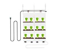 Jardinière multi-niveaux 67*18.6*93cm Etagère à plantes verticale suspendue avec arrosage goutte à goutte et kit de drainage (Semi-transparente)