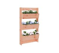 vidaXL Bac à plantes mural 3 compartiments 60x18,5x110 cm bois massif douglas