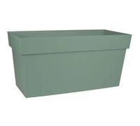 Jardinière Muret à réserve d'eau avec roulettes - EDA - Toscane - 74 L - 79 x 35 x H.39 cm - Vert Laurier