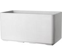 Jardinière Muret Cosmo, 78 x 39 cm, Perle, Avec Réservoir d'Eau, Sur Roulettes, Matière Recy 74.4L