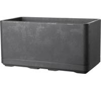 Jardinière Muret Cosmo, 78 x H39 cm, Anthracite, Avec Réservoir d'Eau, Sur Roulettes, 74,4L