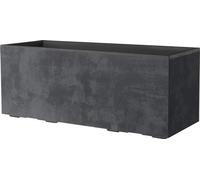 Jardinière Muret Deroma Millennium R, 99 x 39 cm, Anthracite, Avec Réserve d'Eau et Roulettes, 97L