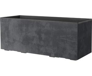 Jardinière Muret Deroma Millennium R, 99 x 39 cm, Anthracite, Avec Réserve d'Eau et Roulettes, 97L