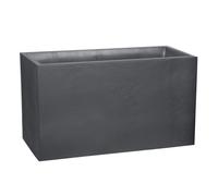 Jardinière Muret - EDA - Volcania - 116 L - Intérieur/Extérieur - Décor Pierre - 99,5 x 39,5 x H. 60 cm - Gris Anthracite