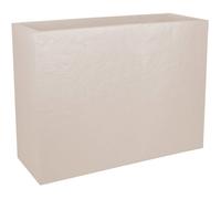 Jardiniere Muret Loft L - EDA - Volcania - 46 L - Intérieur/Extérieur - Décor Pierre - 78,5 x 29,5 x H 60 cm - Beige Calcaire