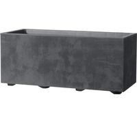 Jardinière Muret Millennium R, 59x25xH25 cm, Anthracite, 26 L, Réservoir d'eau, Recy Recyclable