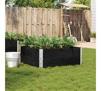 Jardinière noir 100x100 cm bois massif de pin G