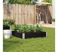 VIDAXL Jardinière empilable Pin - Noir